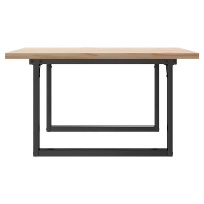 Salongbord Sofabord DIV. O-ramme 80x80x45,5 cm heltre furu og støpejern