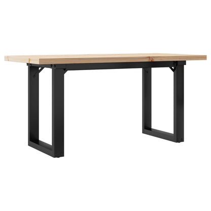 Salongbord Sofabord DIV. O-ramme 90x40x45,5 cm heltre furu og støpejern