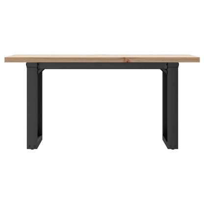 Salongbord Sofabord DIV. O-ramme 90x40x45,5 cm heltre furu og støpejern