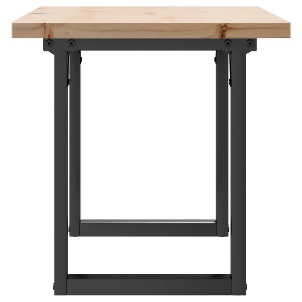 Salongbord Sofabord DIV. O-ramme 90x40x45,5 cm heltre furu og støpejern