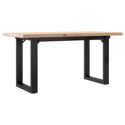 Salongbord Sofabord DIV. O-ramme 90x40x45,5 cm heltre furu og støpejern