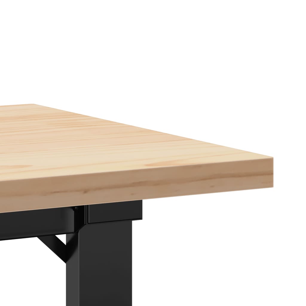 Salongbord Sofabord DIV. O-ramme 90x40x45,5 cm heltre furu og støpejern