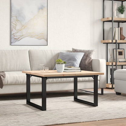 Salongbord Sofabord DIV. O-ramme 90x90x45,5 cm heltre furu og støpejern