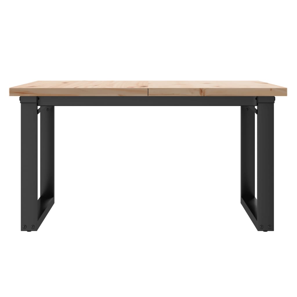 Salongbord Sofabord DIV. O-ramme 90x90x45,5 cm heltre furu og støpejern