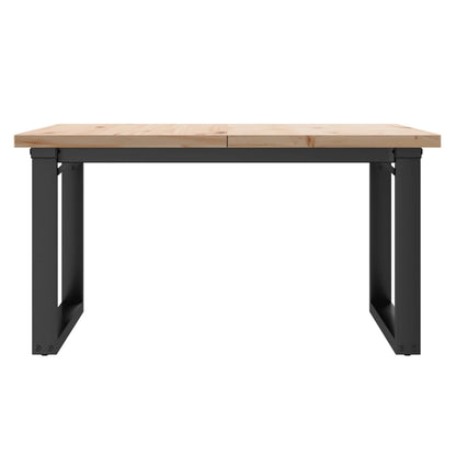 Salongbord Sofabord DIV. O-ramme 90x90x45,5 cm heltre furu og støpejern