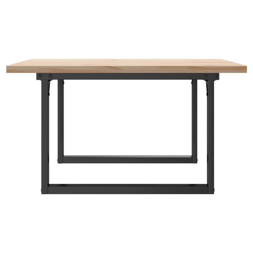 Salongbord Sofabord DIV. O-ramme 90x90x45,5 cm heltre furu og støpejern