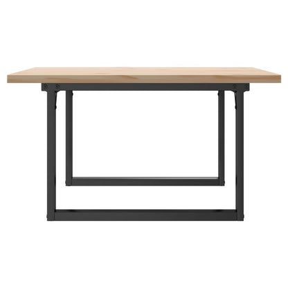 Salongbord Sofabord DIV. O-ramme 90x90x45,5 cm heltre furu og støpejern