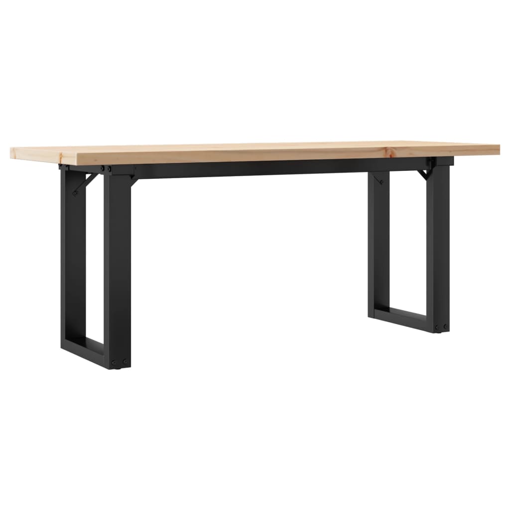 Salongbord Sofabord DIV. O-ramme 110x40x45,5 cm heltre furu og støpejern
