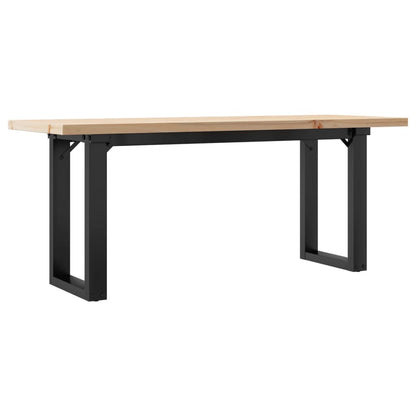 Salongbord Sofabord DIV. O-ramme 110x40x45,5 cm heltre furu og støpejern