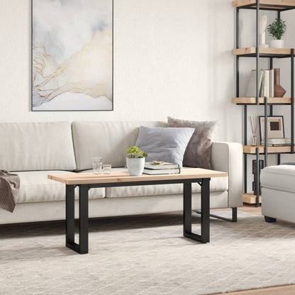 Salongbord Sofabord DIV. O-ramme 110x40x45,5 cm heltre furu og støpejern
