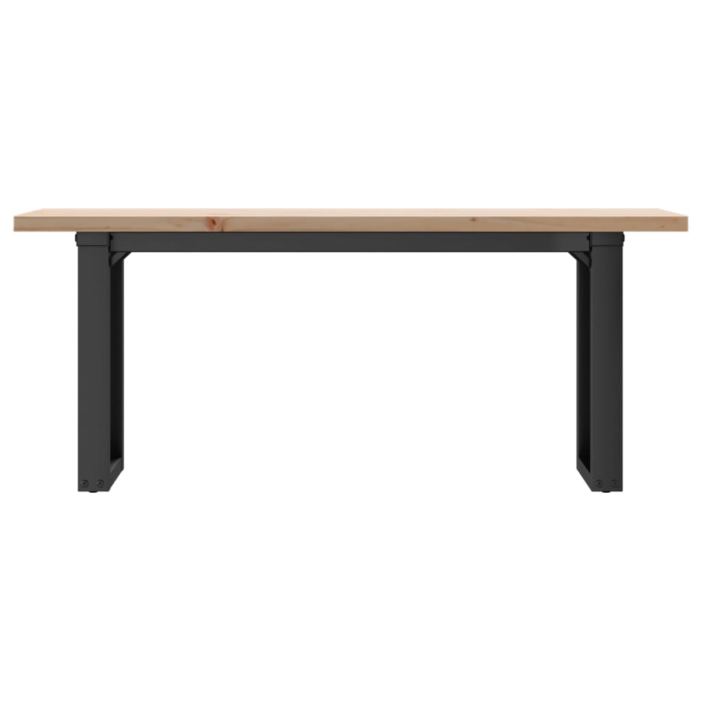 Salongbord Sofabord DIV. O-ramme 110x40x45,5 cm heltre furu og støpejern