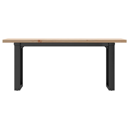 Salongbord Sofabord DIV. O-ramme 110x40x45,5 cm heltre furu og støpejern