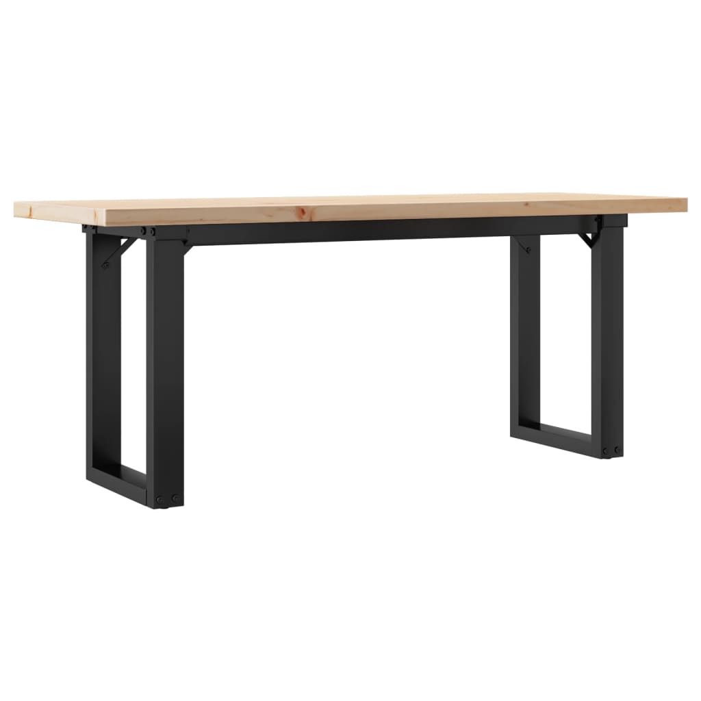 Salongbord Sofabord DIV. O-ramme 110x40x45,5 cm heltre furu og støpejern
