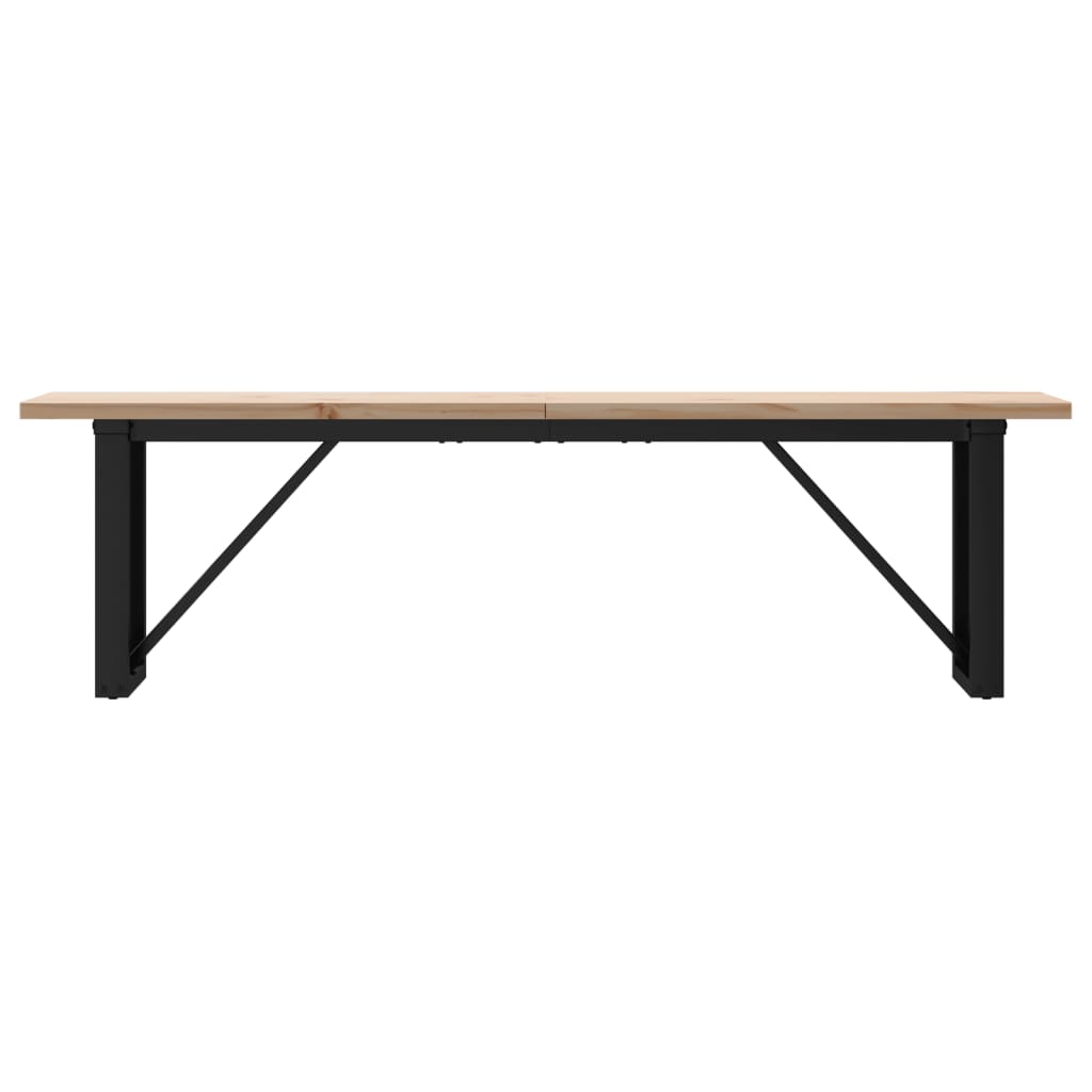 Salongbord Sofabord DIV. O-ramme 160x40x45,5 cm heltre furu og støpejern