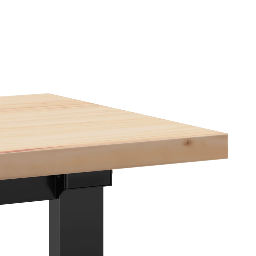 Salongbord Sofabord DIV. O-ramme 160x40x45,5 cm heltre furu og støpejern