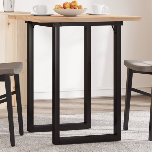 Spisebord O-ramme 60x60x75,5 cm heltre furu og stål