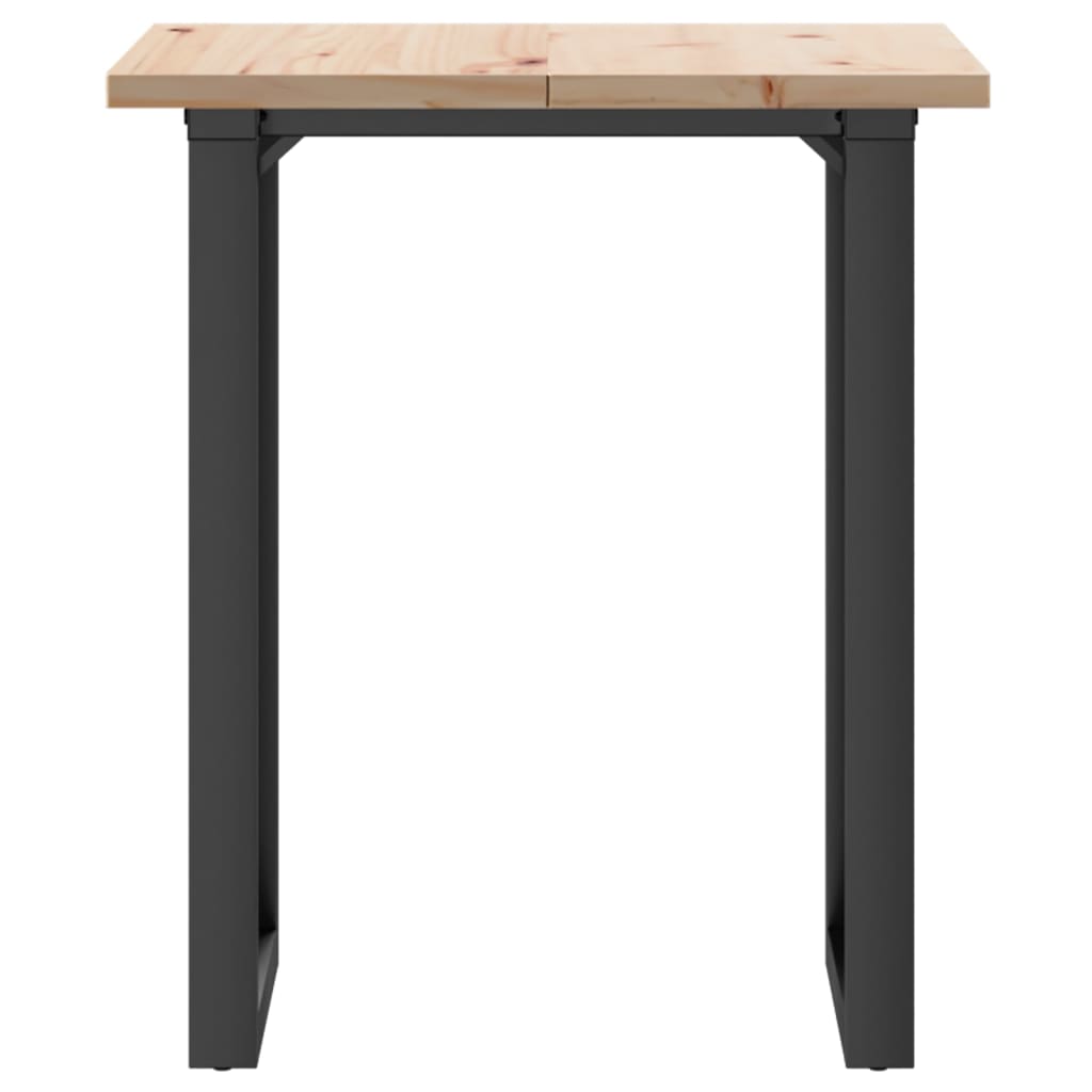 Spisebord O-ramme 70x70x75,5 cm heltre furu og stål