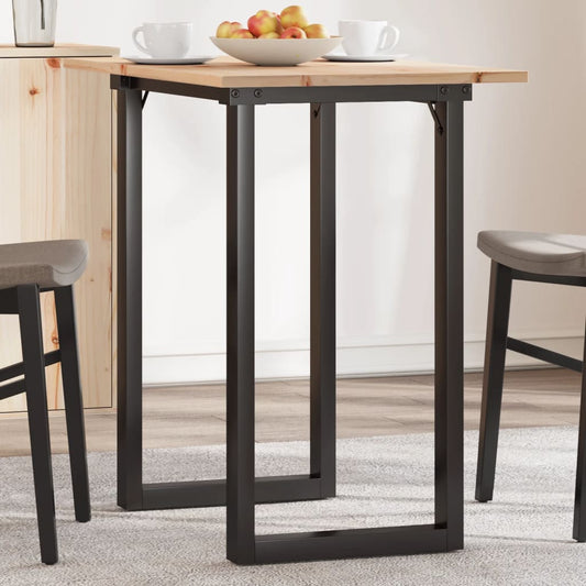 Spisebord O-ramme 80x50x75,5 cm heltre furu og stål