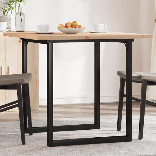 Spisebord O-ramme 90x90x75,5 cm heltre furu og stål