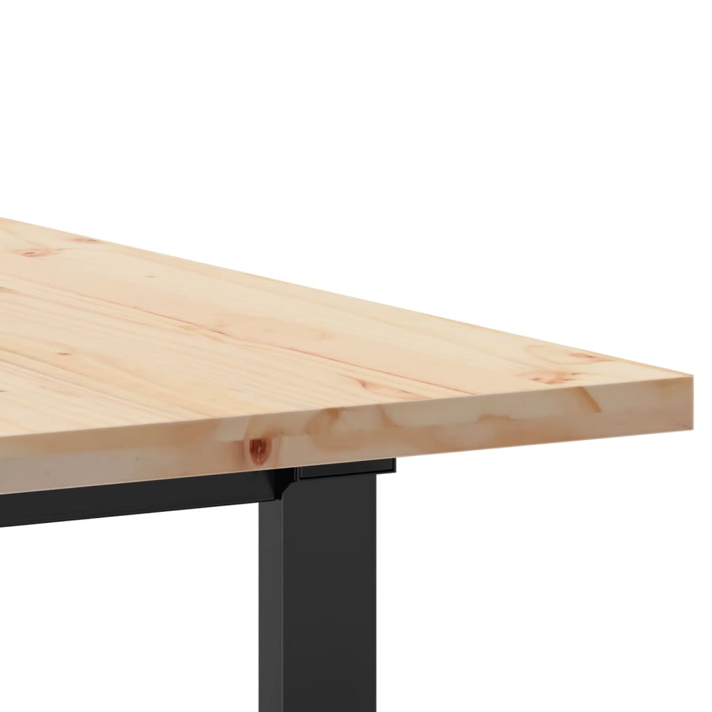 Spisebord O-ramme 160x80x75,5 cm heltre furu og stål