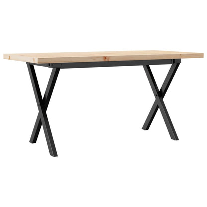 Salongbord Sofabord DIV. X-ramme 90x40x45,5 cm heltre furu og støpejern