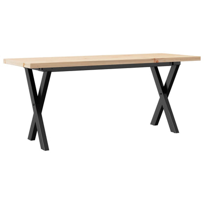 Salongbord Sofabord DIV. X-ramme 110x40x45,5 cm heltre furu og støpejern