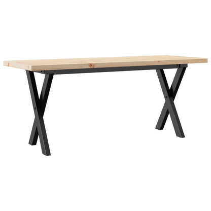 Salongbord Sofabord DIV. X-ramme 110x40x45,5 cm heltre furu og støpejern