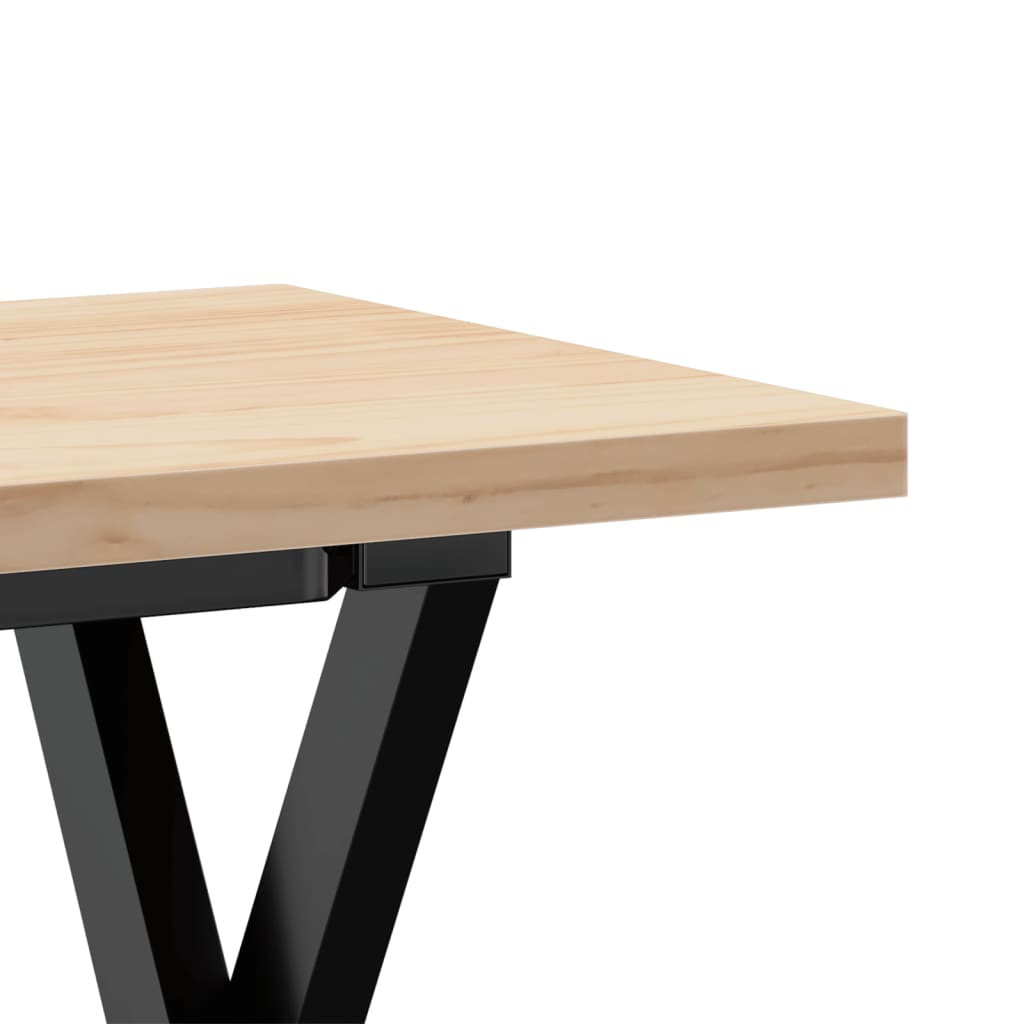 Salongbord Sofabord DIV. X-ramme 110x40x45,5 cm heltre furu og støpejern