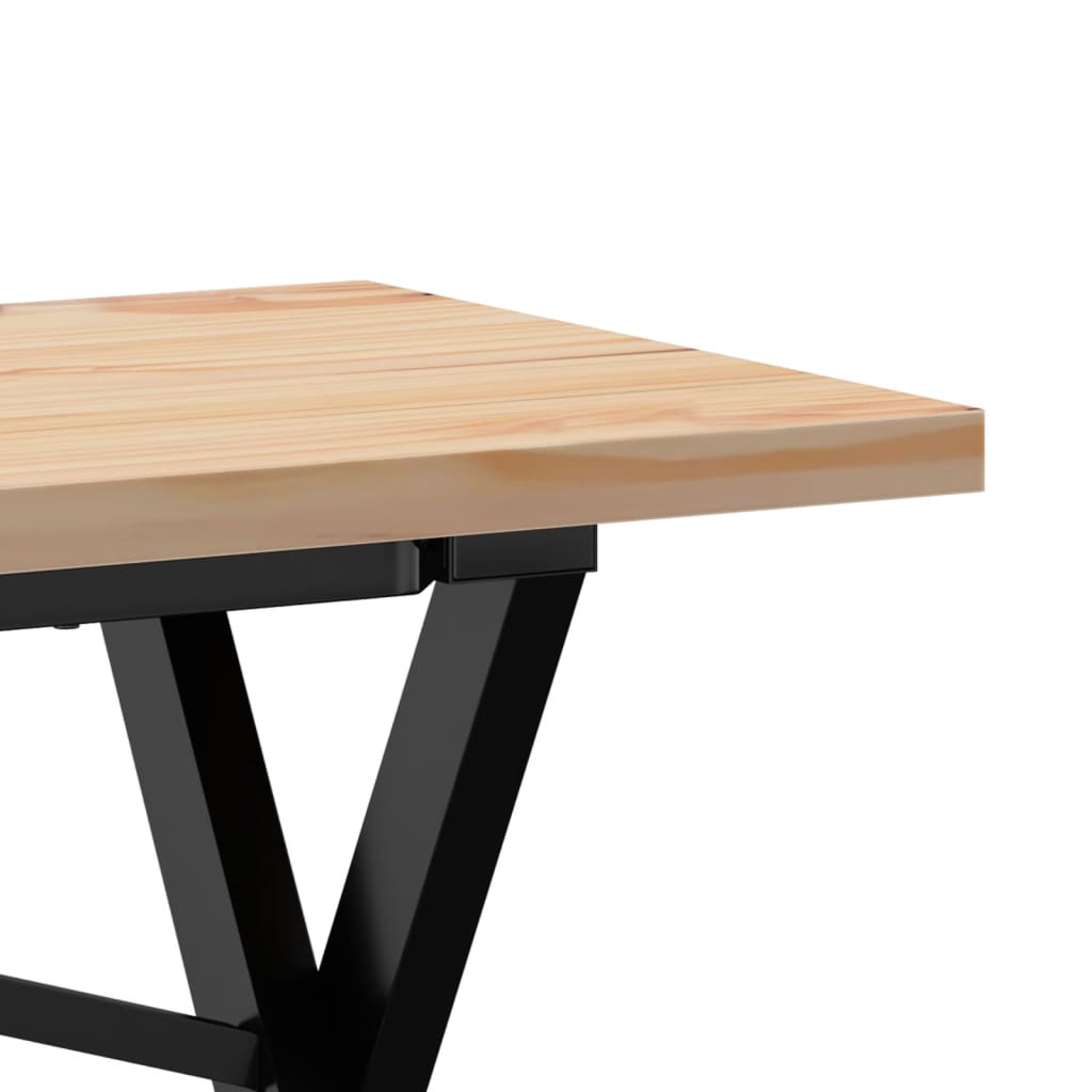 Salongbord Sofabord DIV. X-ramme 160x40x45,5 cm heltre furu og støpejern