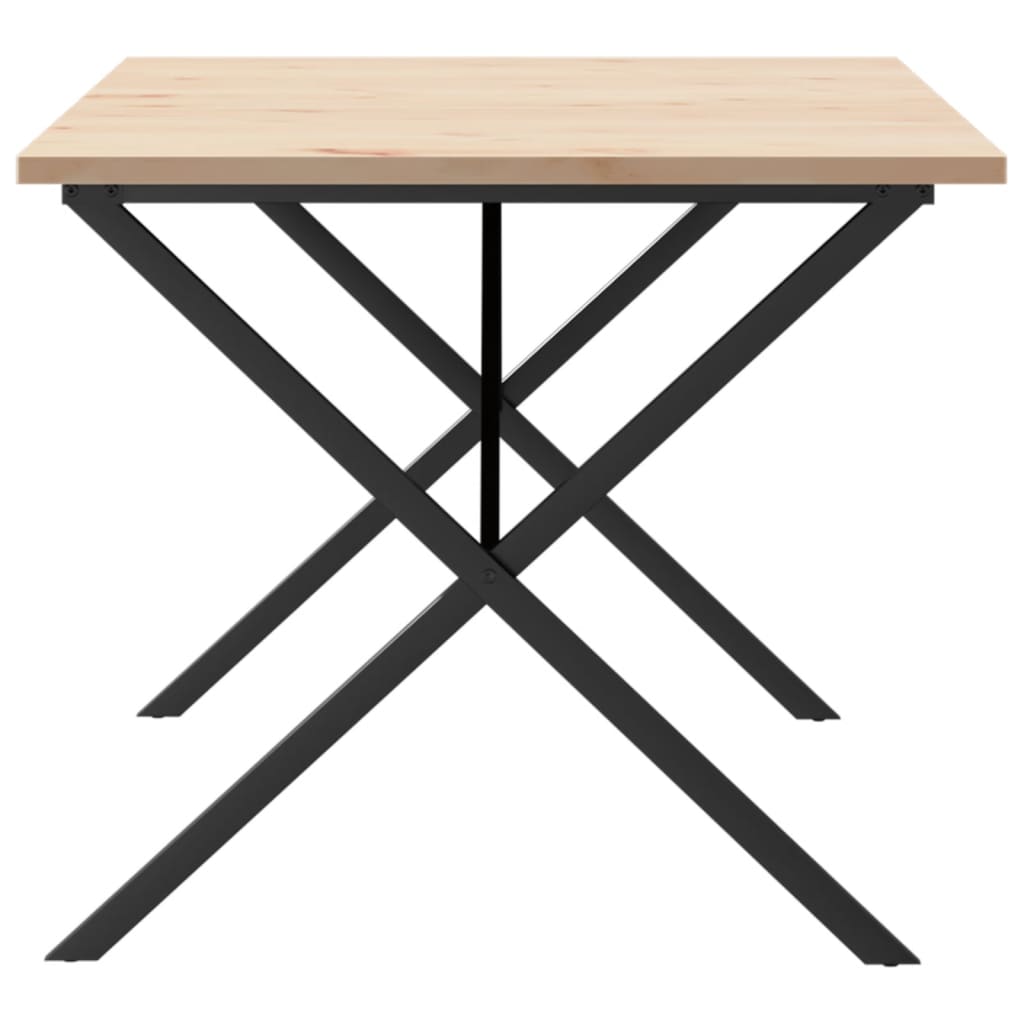 Spisebord Kjøkkenbord X-ramme 180x90x75,5 cm heltre furu og støpejern