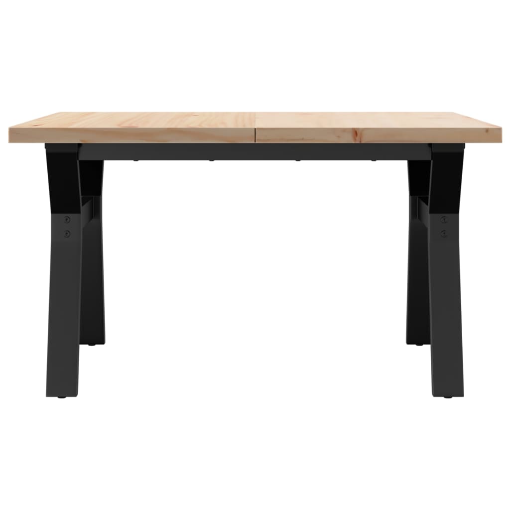 Salongbord Sofabord DIV. Y-ramme 80x80x45,5 cm heltre furu og støpejern