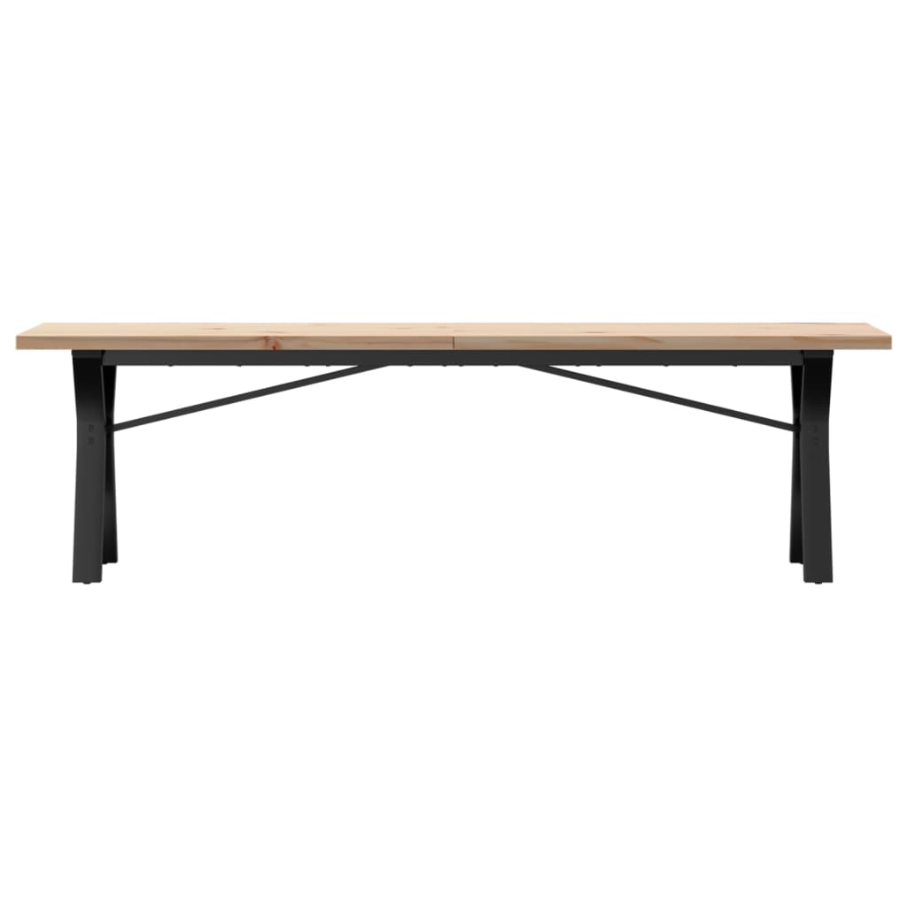Salongbord Sofabord DIV. Y-ramme 160x40x45,5 cm heltre furu og støpejern