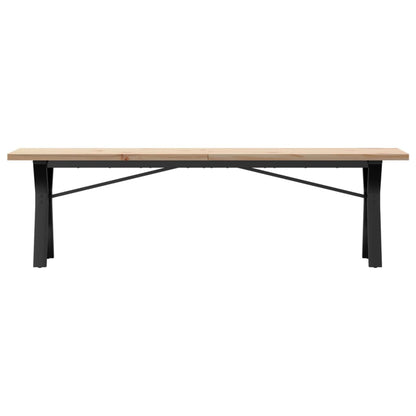 Salongbord Sofabord DIV. Y-ramme 160x40x45,5 cm heltre furu og støpejern