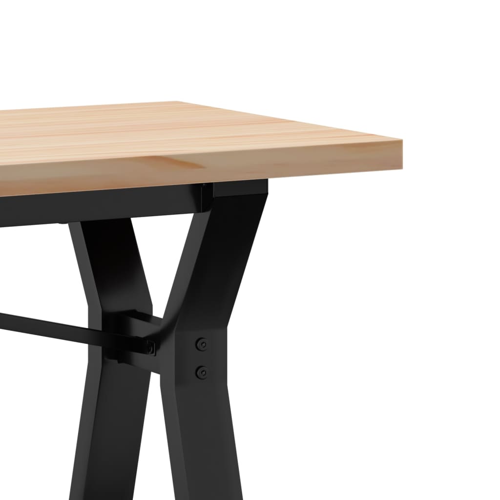 Salongbord Sofabord DIV. Y-ramme 160x40x45,5 cm heltre furu og støpejern