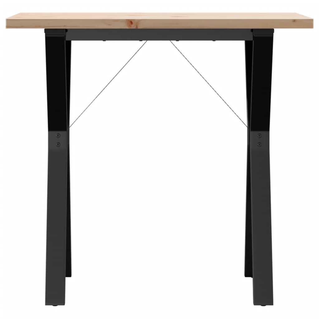 Spisebord Y-ramme 80x50x75,5 cm heltre furu og stål