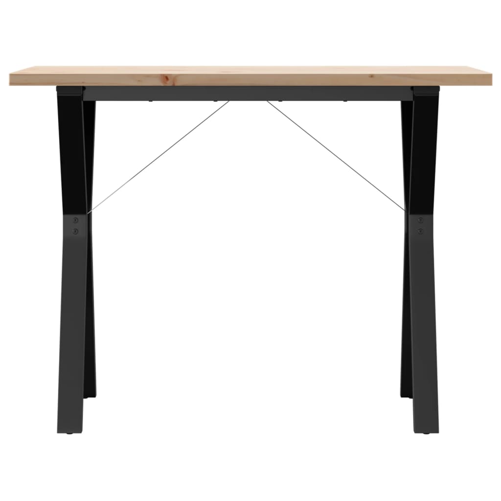 Spisebord Kjøkkenbord Tre Y-ramme 100x50x75,5 cm heltre furu og støpejern