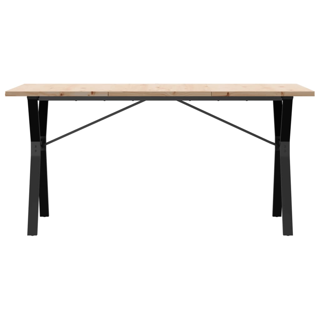 Spisebord Kjøkkenbord Y-ramme 140x80x75,5 cm heltre furu og støpejern