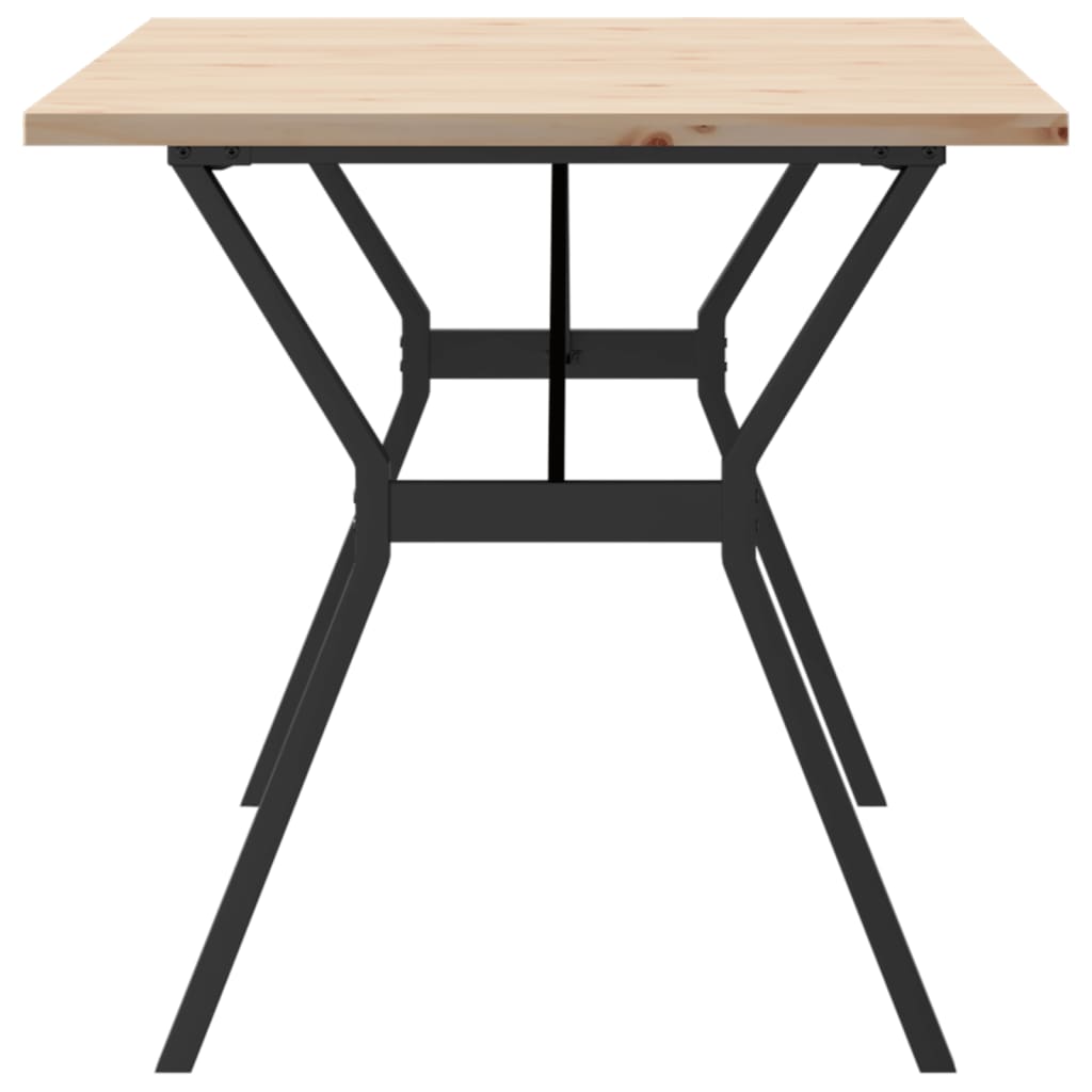 Spisebord Kjøkkenbord Y-ramme 140x80x75,5 cm heltre furu og støpejern