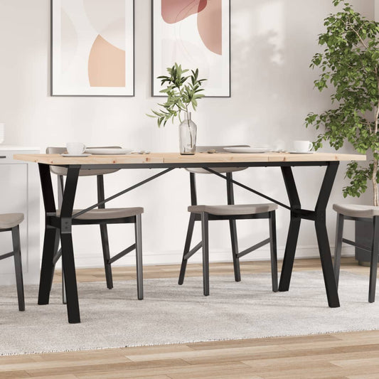 Spisebord Kjøkkenbord Y-ramme 160x80x75,5 cm heltre furu og støpejern