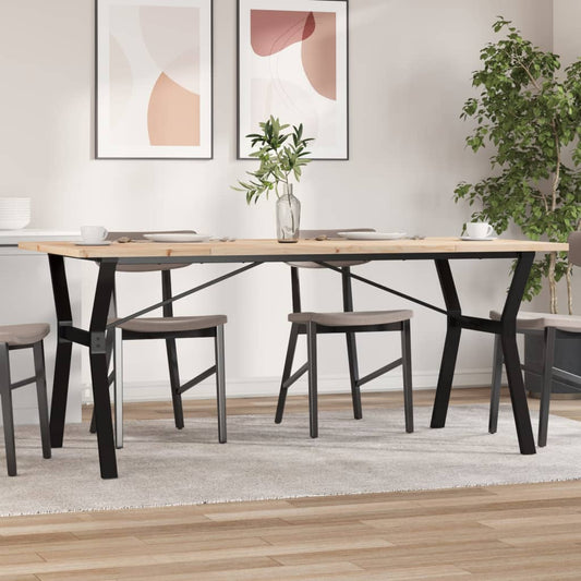 Spisebord Kjøkkenbord Y-ramme 180x90x75,5 cm heltre furu og støpejern