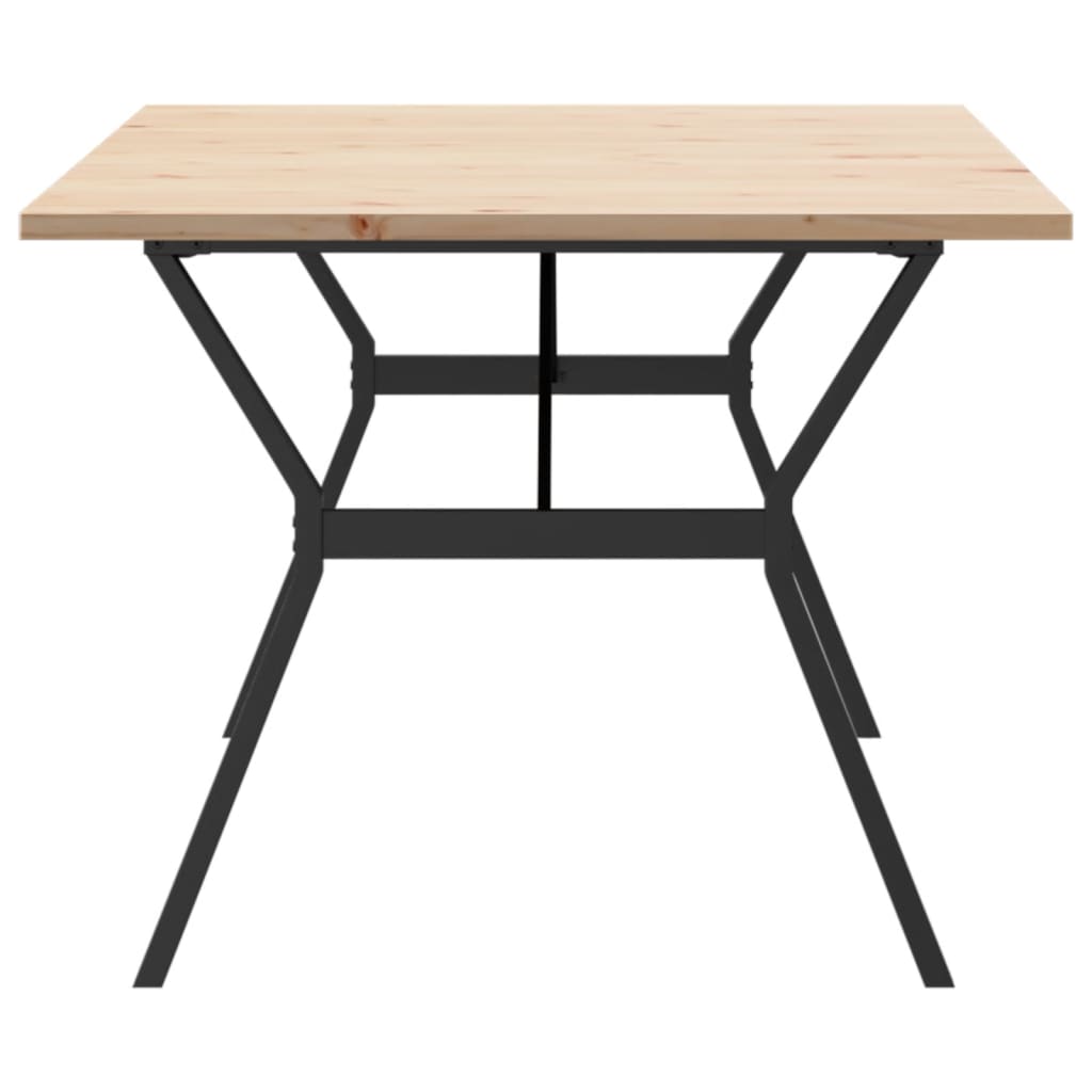 Spisebord Kjøkkenbord Tre Y-ramme 200x100x75,5 cm heltre furu og støpejern