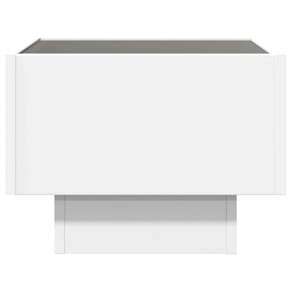 Sidebord Hvit LED 40x40x30 cm