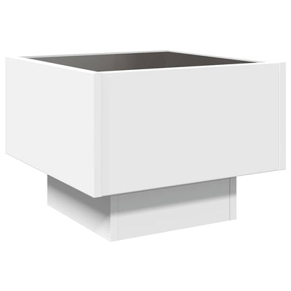 Sidebord Hvit LED 40x40x30 cm