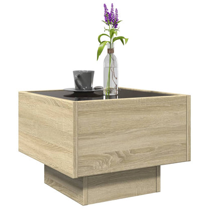 Sidebord Sonoma Eik LED 40x40x30 cm