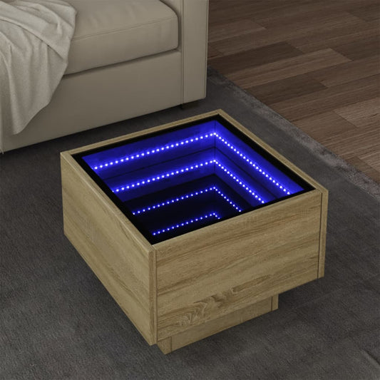 Sidebord Sonoma Eik LED 40x40x30 cm