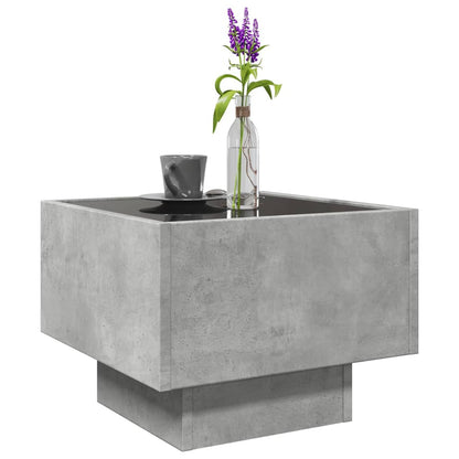 Salongbord Sofabord Betonggrå LED 40x40x30 cm