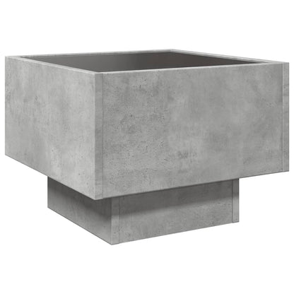 Salongbord Sofabord Betonggrå LED 40x40x30 cm