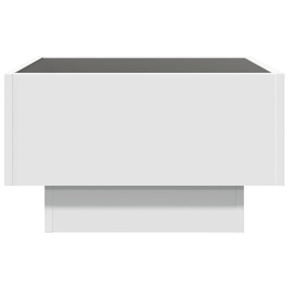 Salongbord Sofabord Hvit med LED 50x50x30 cm