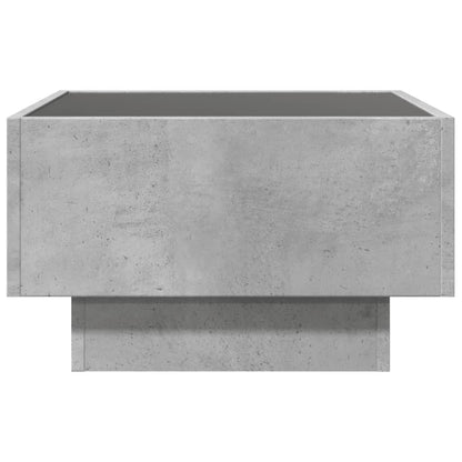 Salongbord Sofabord Betonggrå med LED 50x50x30 cm