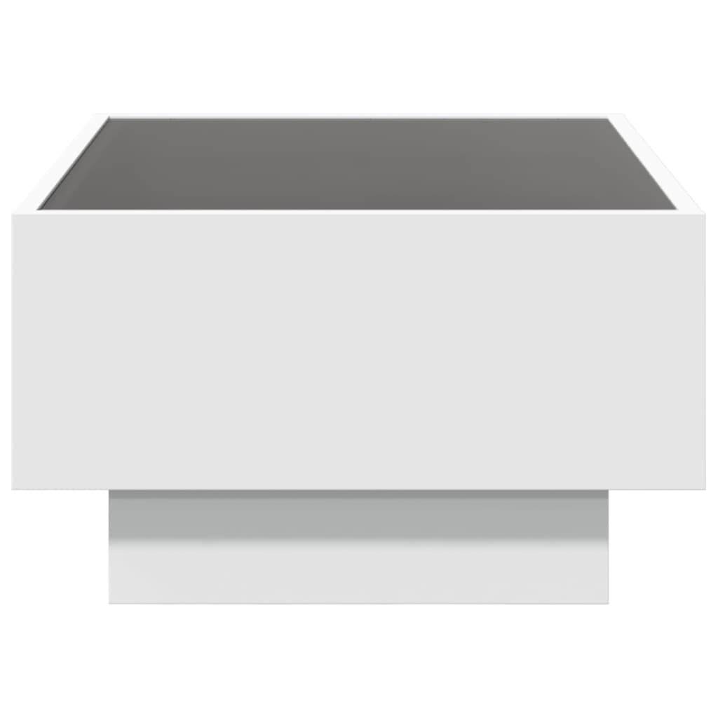 Salongbord Sofabord Hvit med LED 70x50x30 cm